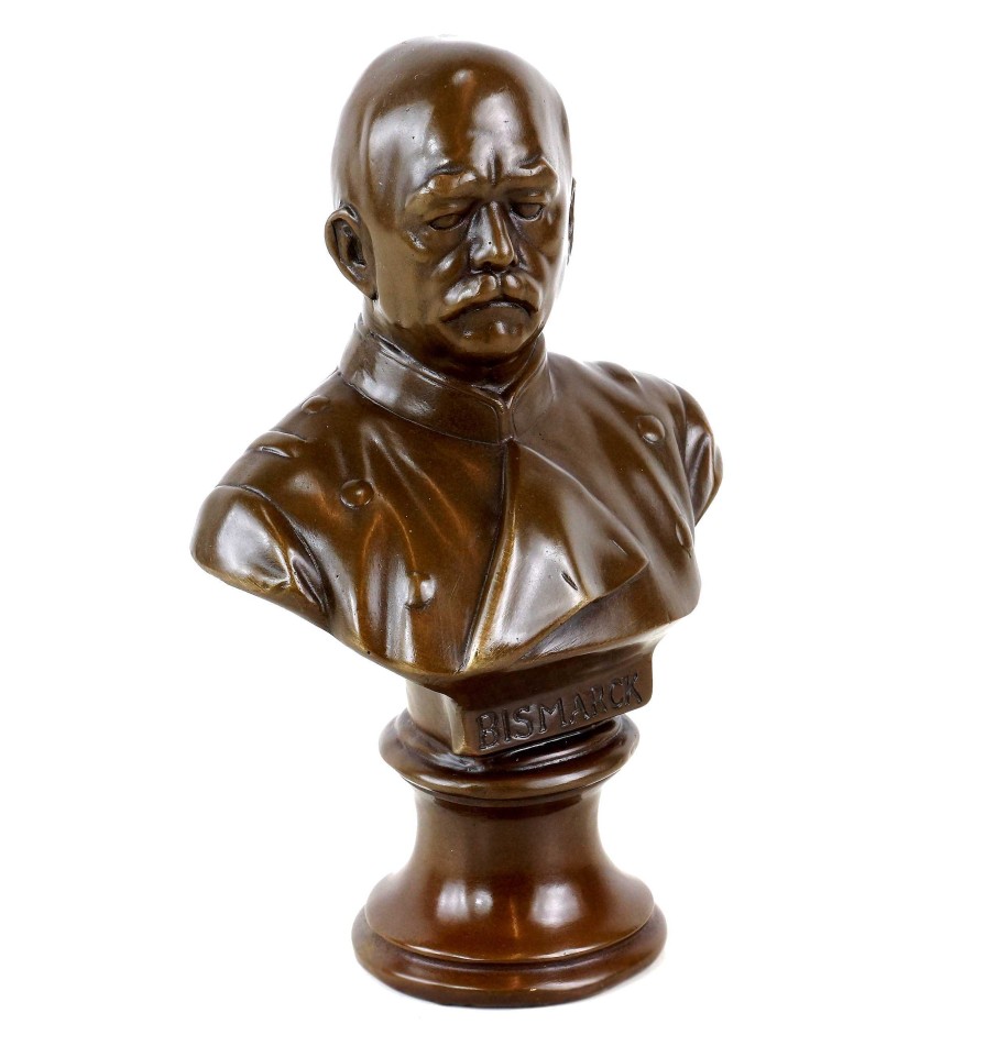 Kunst & Ambiente Otto Von Bismarck Buste - Signiert - Militaria Bronze Online