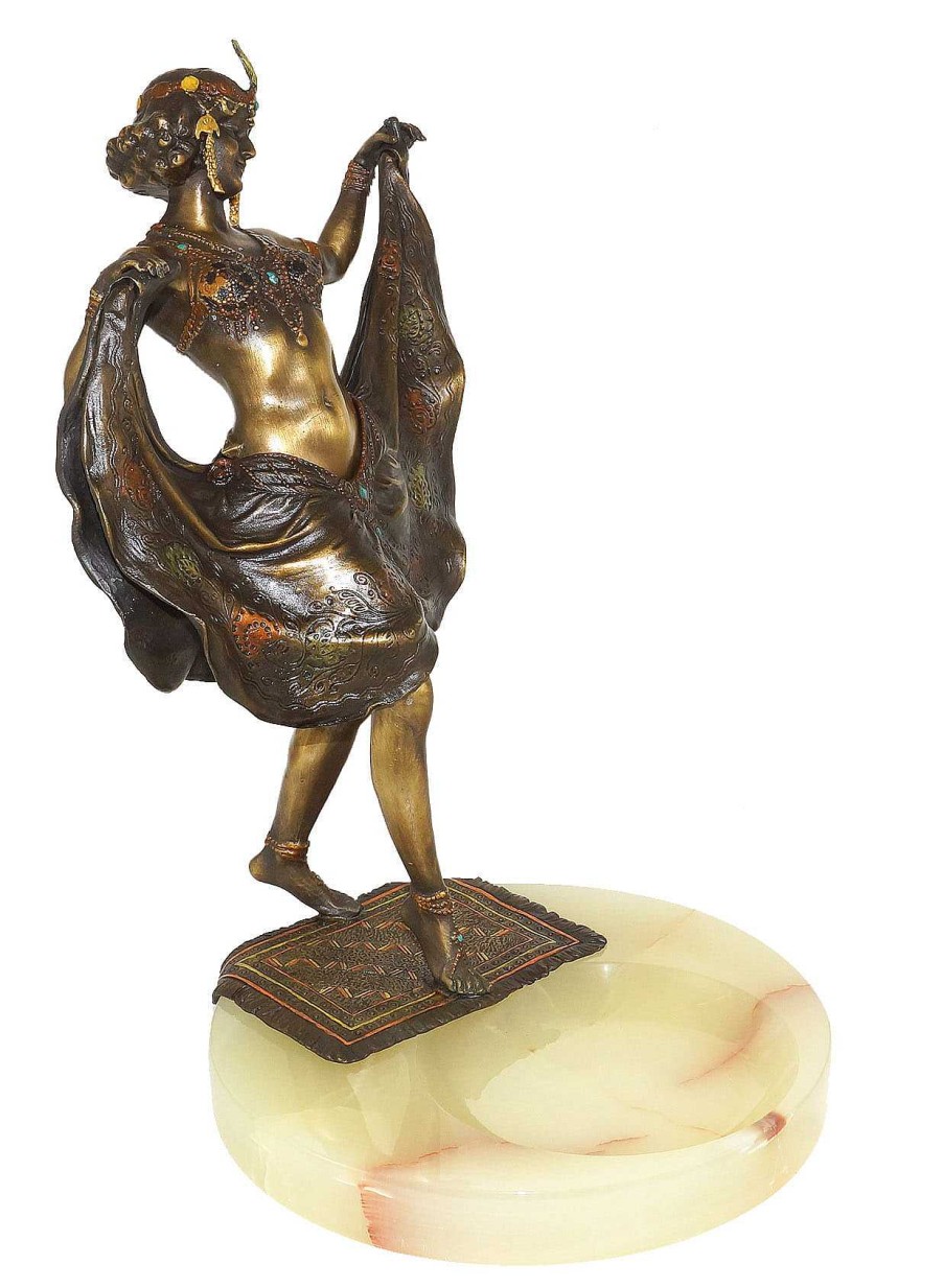 Franz Bergmann Wiener Bronze Figur - Orientalische Tanzerin - Bergmann-Stempel - 100 % Bronze New