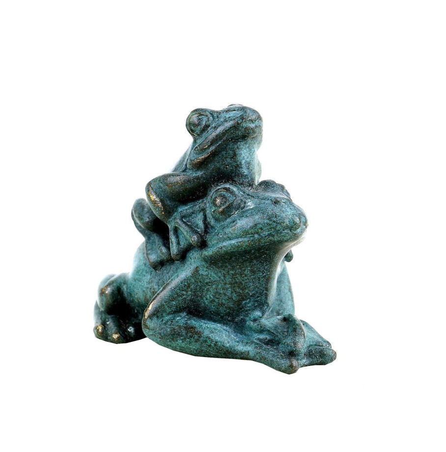 Miguel Fernando Lopez (Milo) Frosch Parchen Aus Bronze - Tierfigur - Grune Patina - Signiert Milo Wholesale