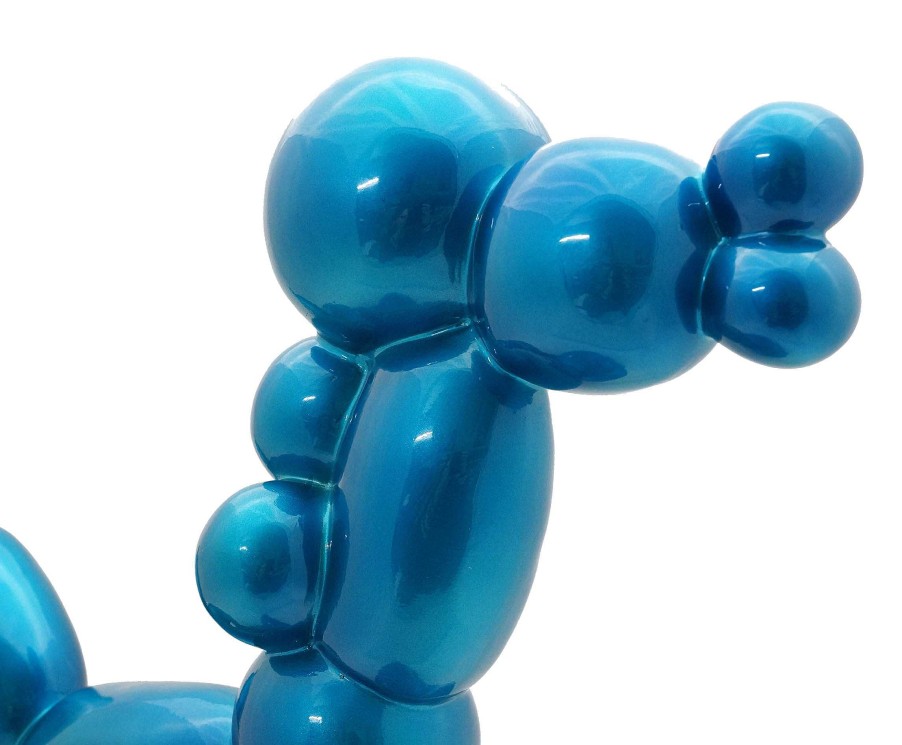 Kunst & Ambiente Blaue Fiberglasfigur - Balloon Dog - Hommage An Jeff Koons New