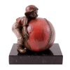 Martin Klein Bronzestatuette - Junge Mit Baseball - Sign. Martin Klein New