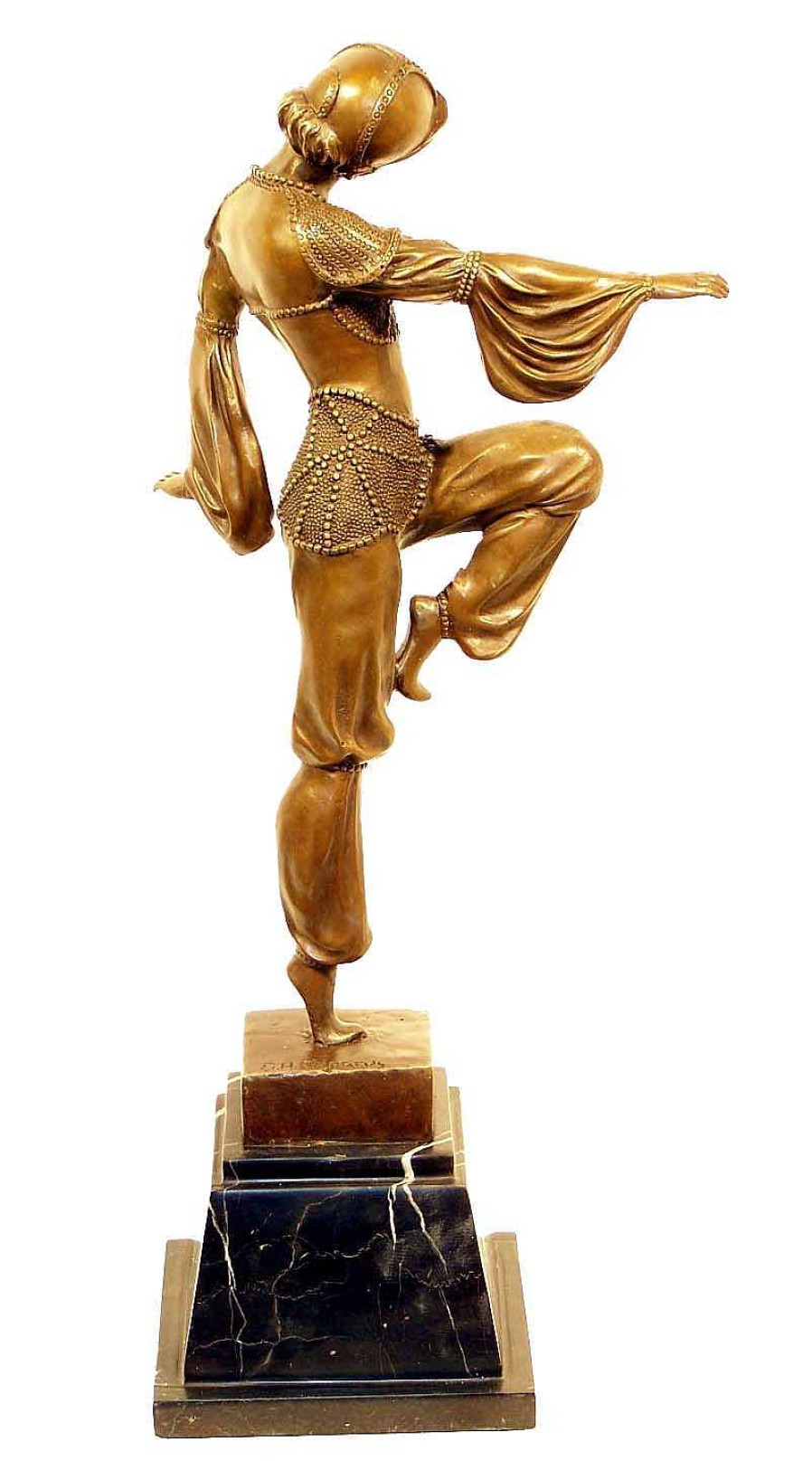 Demétre Haralamb Chiparus Art Deco Bronzefigur - Harlekin Tanzerin - D.H. Chiparus Hot