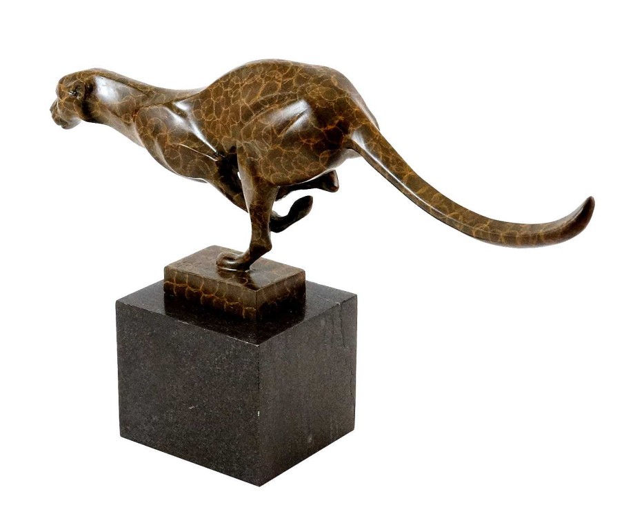 Miguel Fernando Lopez (Milo) Tierskulptur - Gepard - Hochwertige Bronze - Sign. Milo Clearance