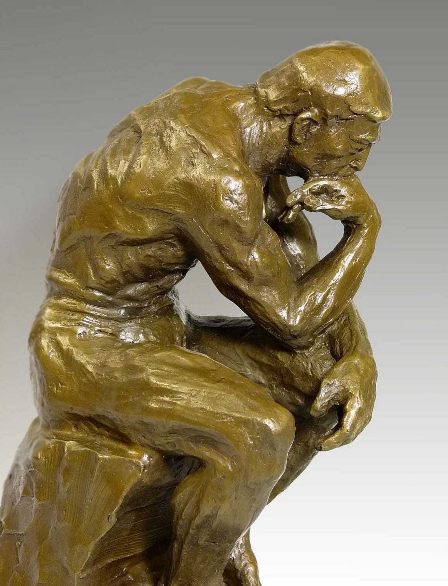 Auguste Rodin Grose Bronzeskulptur - Der Denker - Von Auguste Rodin New