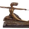 Kunst & Ambiente Art Deco Bronze Amazone Auf Marmorsockel Signiert M.Bouraine New