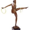 Kunst & Ambiente Art Deco Bronzefigur - Tanzerin Mit 3 Ringen - Signiert Duvernet Online