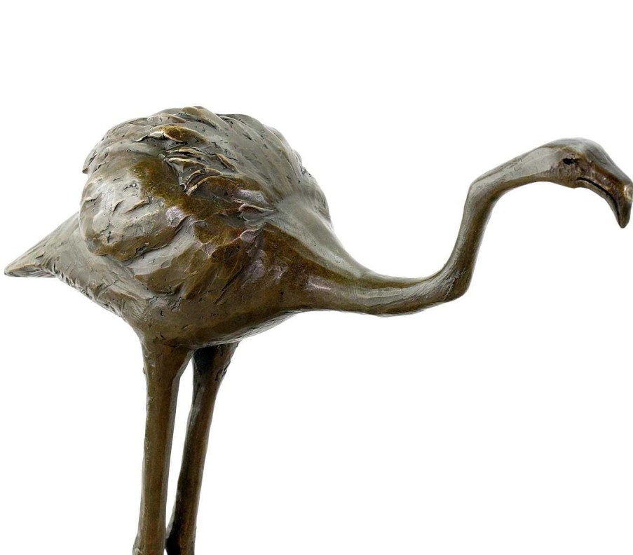 Rembrandt Bugatti Zwei Flamingos (1912) - Signierte Bronzefigur Von Rembrandt Bugatti - Nummeriert Best