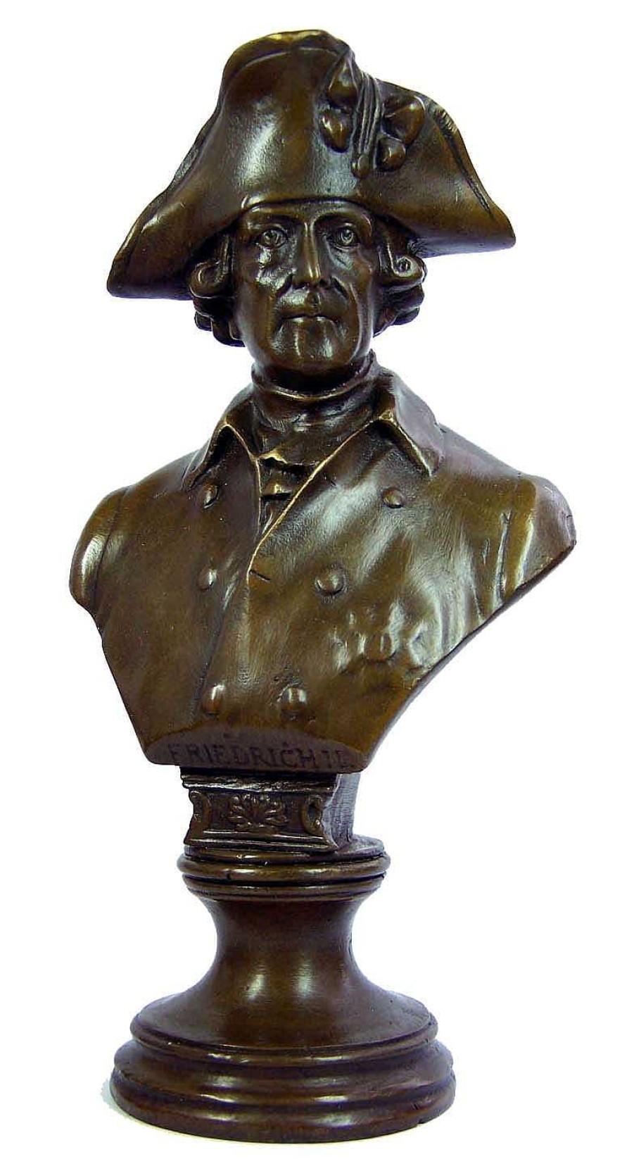 Kunst & Ambiente Friedrich Ii. Der Grose - Fritz Bronze Buste Mit Kleinhut - Signiert Online