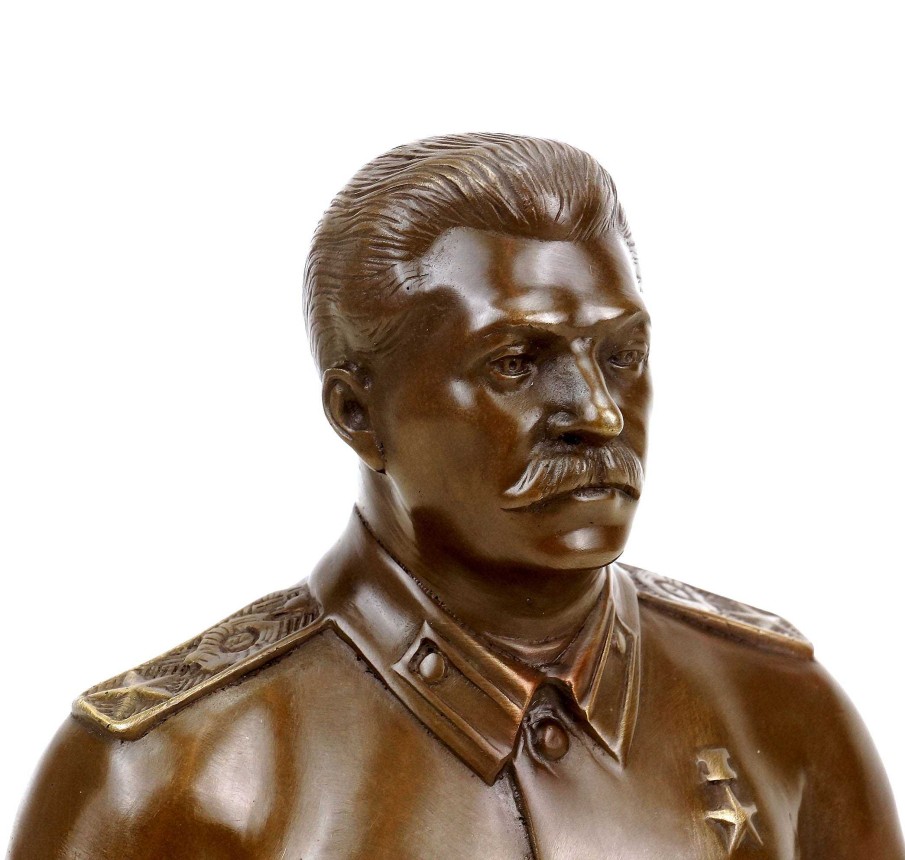 Kunst & Ambiente Josef Stalin Buste (1953) - Signiert - Bronze Buste - Militaria Kaufen Online