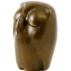 Miguel Fernando Lopez (Milo) Moderne Kunst Skulptur - Ruhende Eule - Bronze - Signiert Milo New