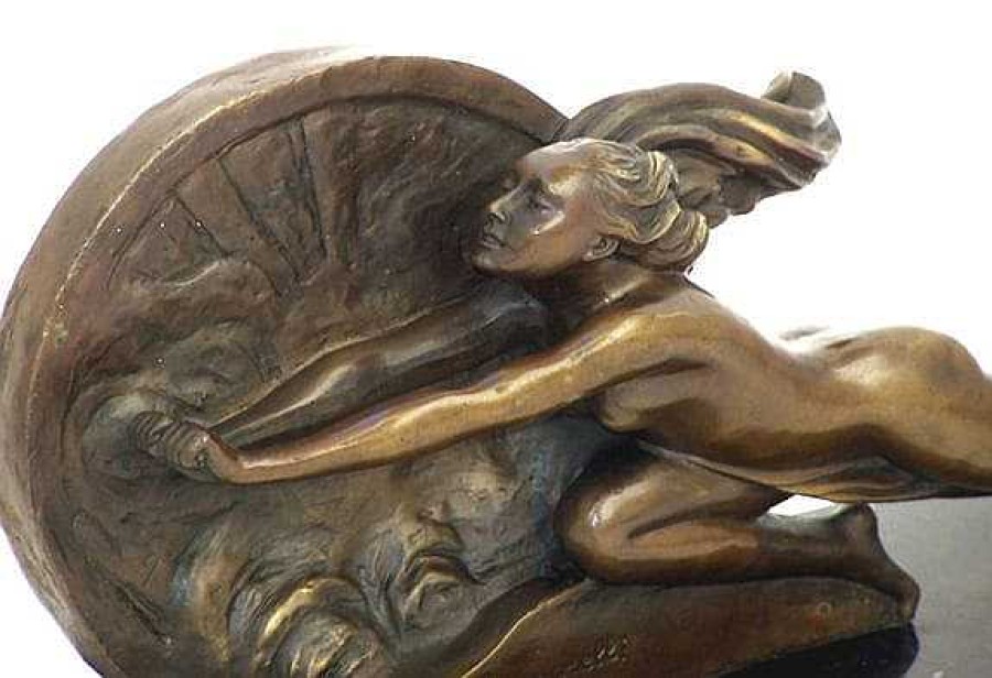 Amedeo Gennarelli Art Deco Bronze (Towards Destiny) Signiert A.Gennarelli New