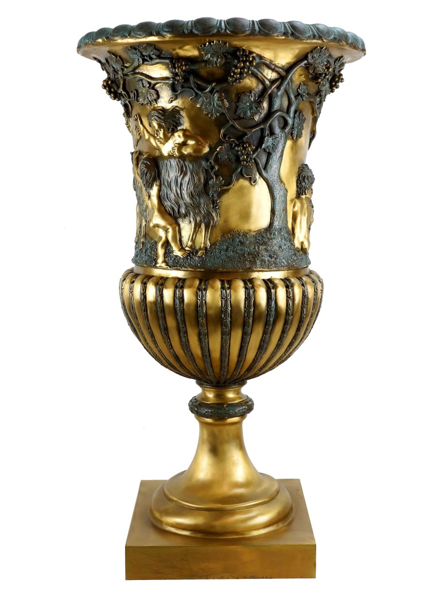 Josef Lorenzl Xxl Jugendstil Amphore - Grose Vase Aus Bronze - Signiert Lorenzl Hot