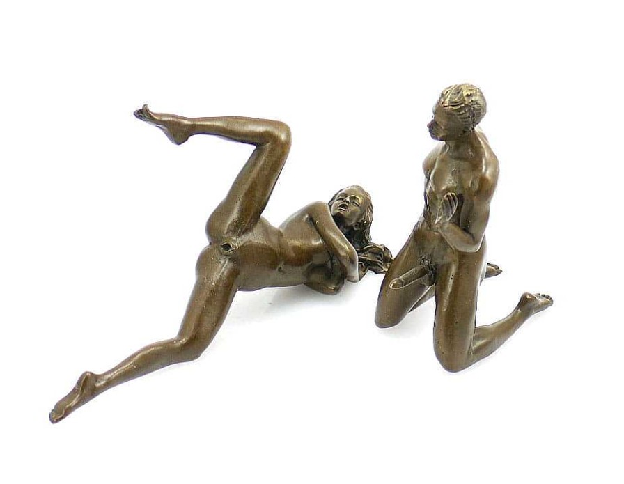 Kunst & Ambiente Erotik Bronzefigur - Liebespaar Beim Sexspiel - Signiert J. Patoue Best