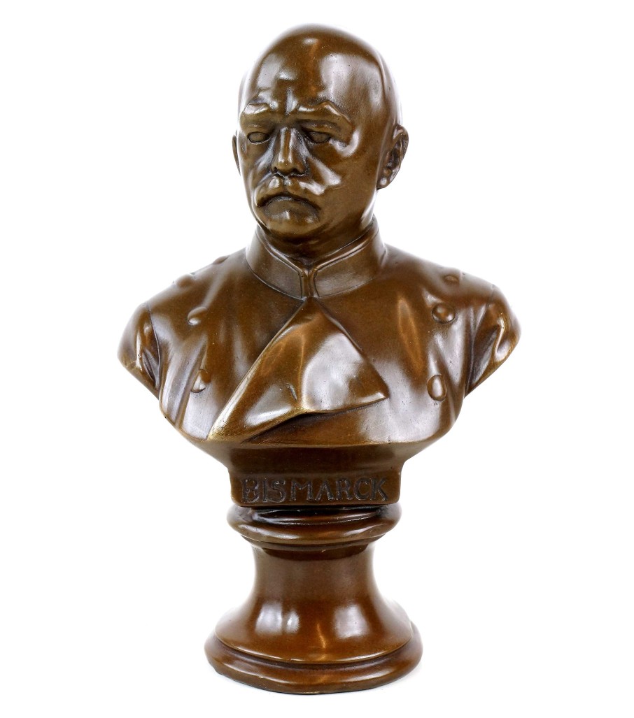 Kunst & Ambiente Otto Von Bismarck Buste - Signiert - Militaria Bronze Online