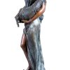 Kunst & Ambiente Bronzefigur Glucksgottin Fortuna Mit Fullhorn - Signiert Cesaro New