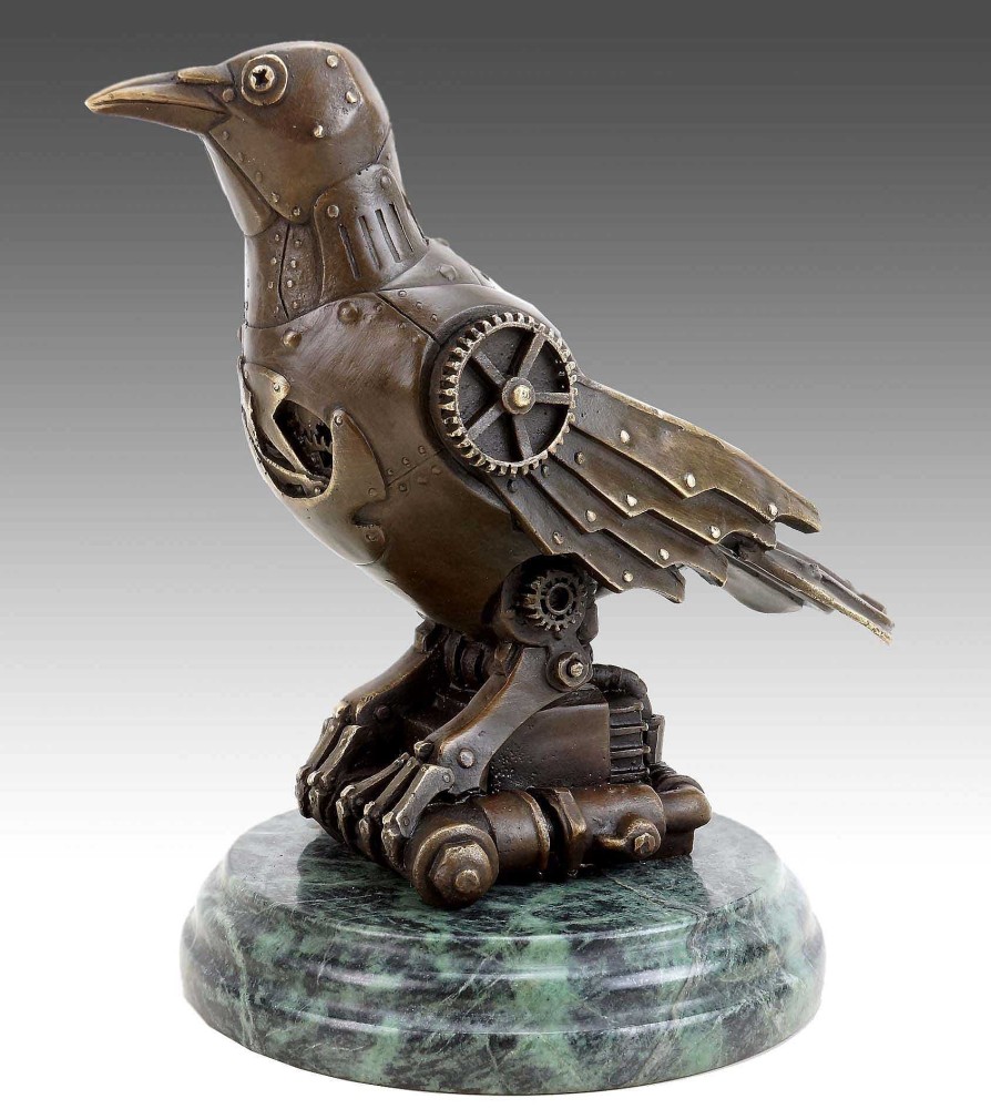 Martin Klein Steam Punk Figur - Vogel Bronze - Moderne Kunst - Martin Klein New