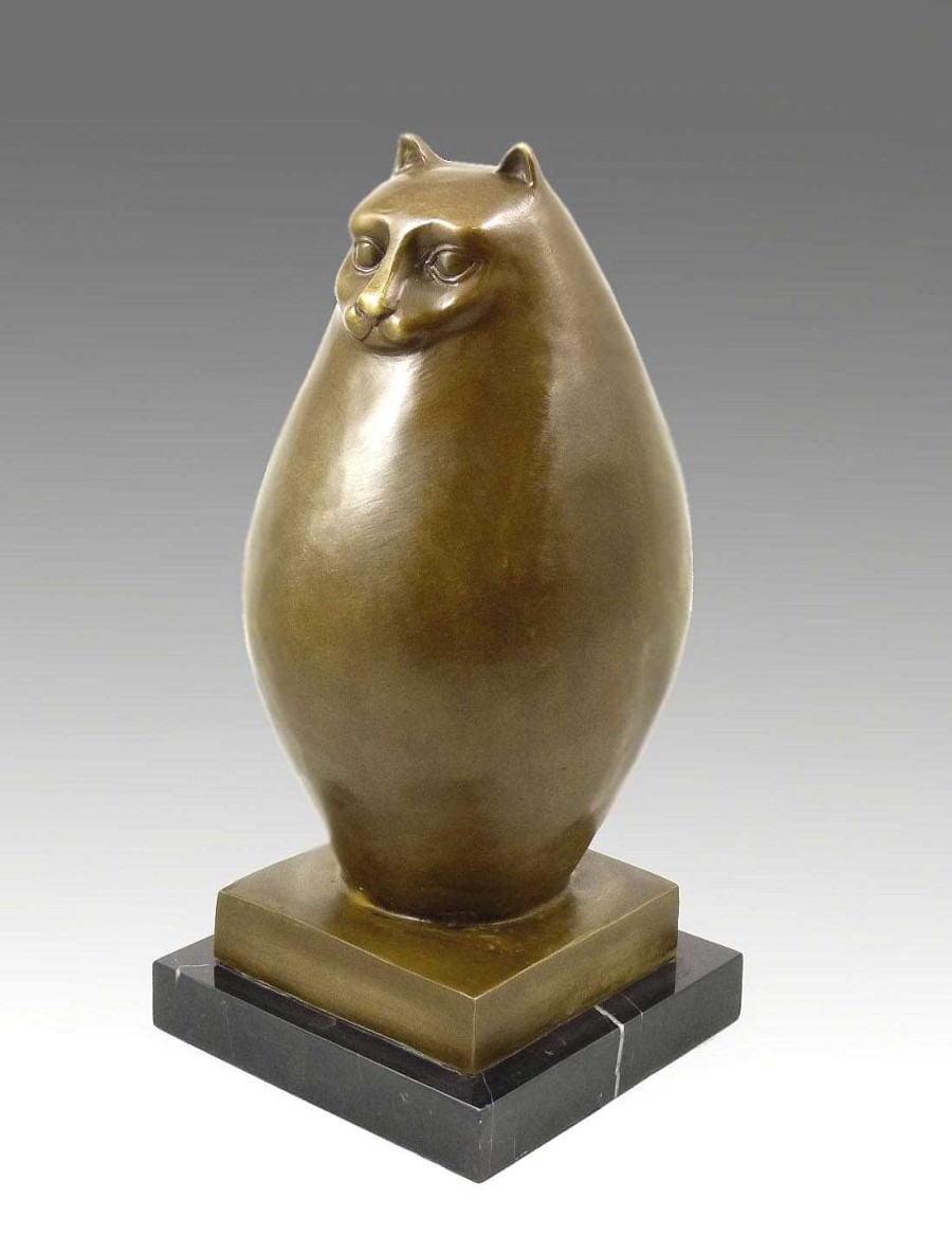 Fernando Botero Moderne Bronze Skulptur - Grose Dicke Katze - Signiert Botero Hot