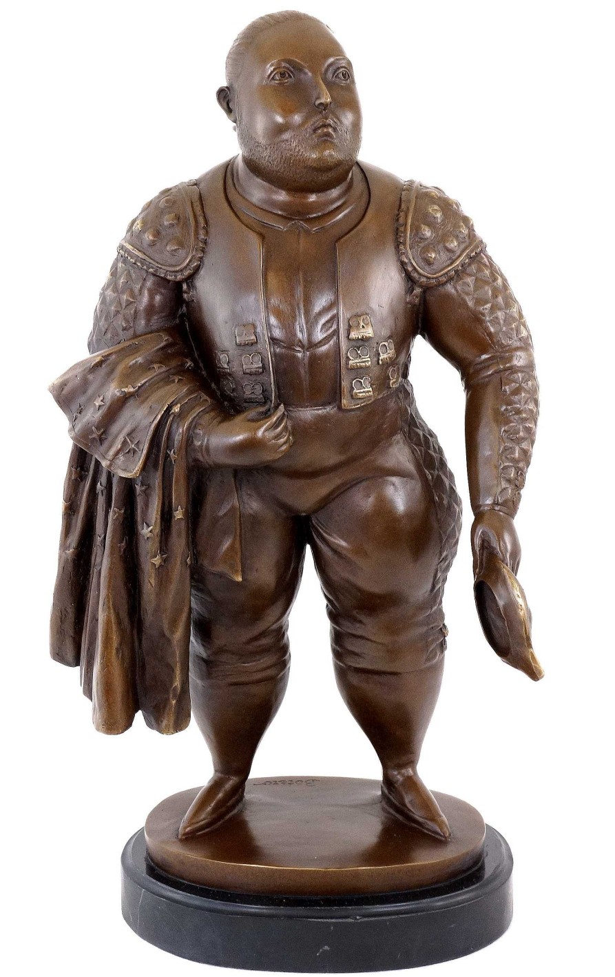 Fernando Botero Moderne Kunst Bronzefigur - Botero Torero - Stierkampfer New