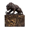 Antoine-Louis Barye Bronzeskulptur - Lowe Mit Schlange (1838) - Signiert Barye - Tierfigur Clearance