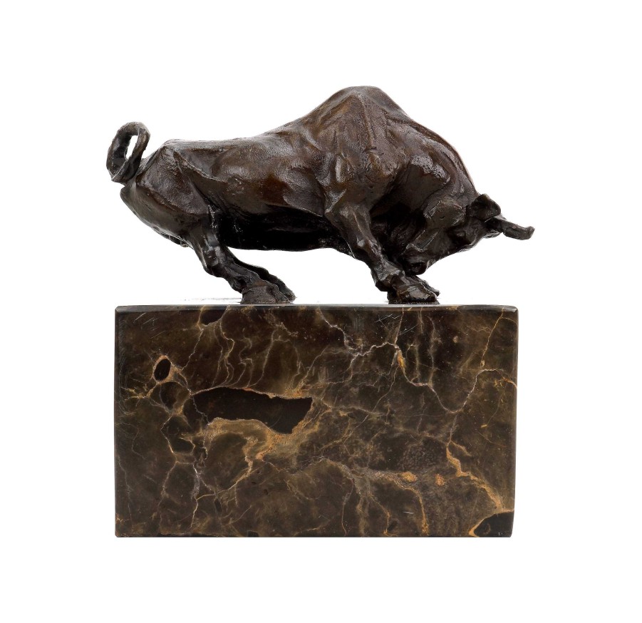 Antoine-Louis Barye Stierfigur Aus Bronze - Signiert Barye - Tierskulptur Wholesale