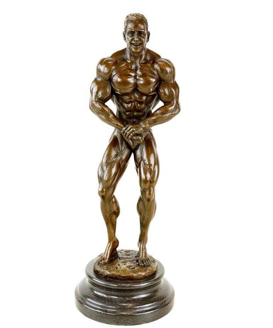 Miguel Fernando Lopez (Milo) Bodybuilder Figur Arni Aus Bronze - Trophae - Pokal - Signiert Milo Hot