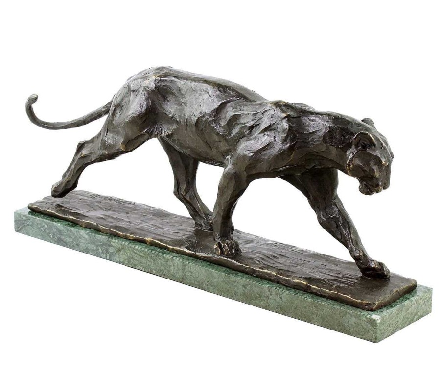 Rembrandt Bugatti Tierskulptur - Panther Im Laufen (1904) - Sign. Bugatti - Bronzefigur Hot