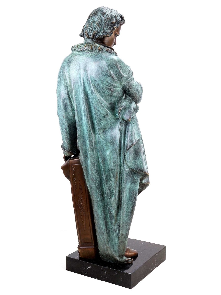 Kunst & Ambiente Opulente Bronze Statue - Ludwig Von Beethoven - Signiert Teupheme Hot