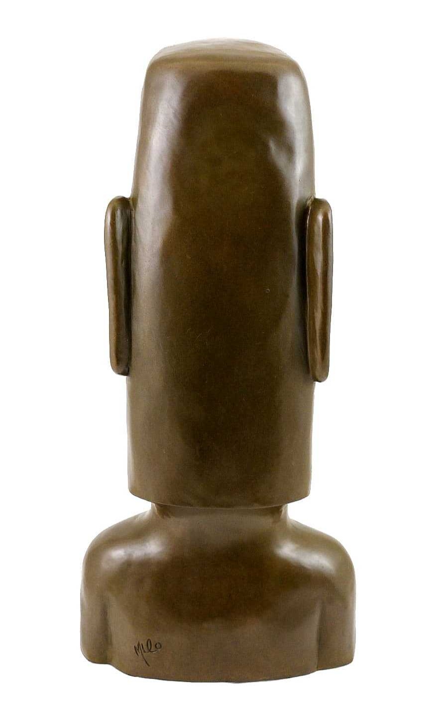 Miguel Fernando Lopez (Milo) Bronzefigur - Moai / Steinkoloss Von Der Osterinsel - Signiert Milo Wholesale