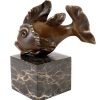 Martin Klein Tierfigur Aus Bronze - Niedlicher Goldfisch - M. Klein - Sign. New