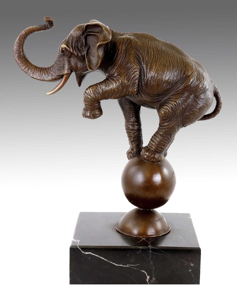 Rembrandt Bugatti Elefant Auf Kugel - Tierskulptur - Rembrandt Bugatti Clearance