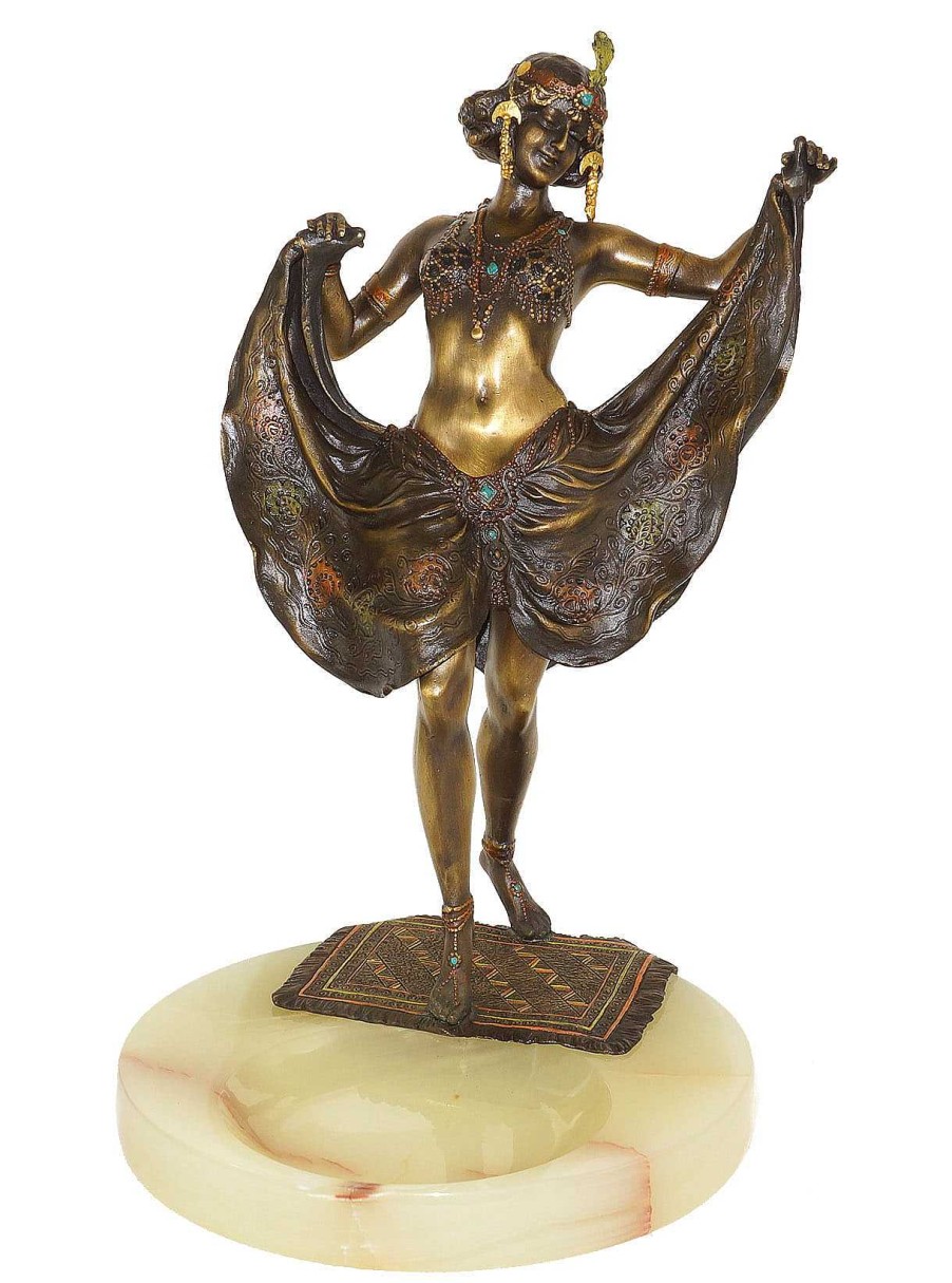 Franz Bergmann Wiener Bronze Figur - Orientalische Tanzerin - Bergmann-Stempel - 100 % Bronze New