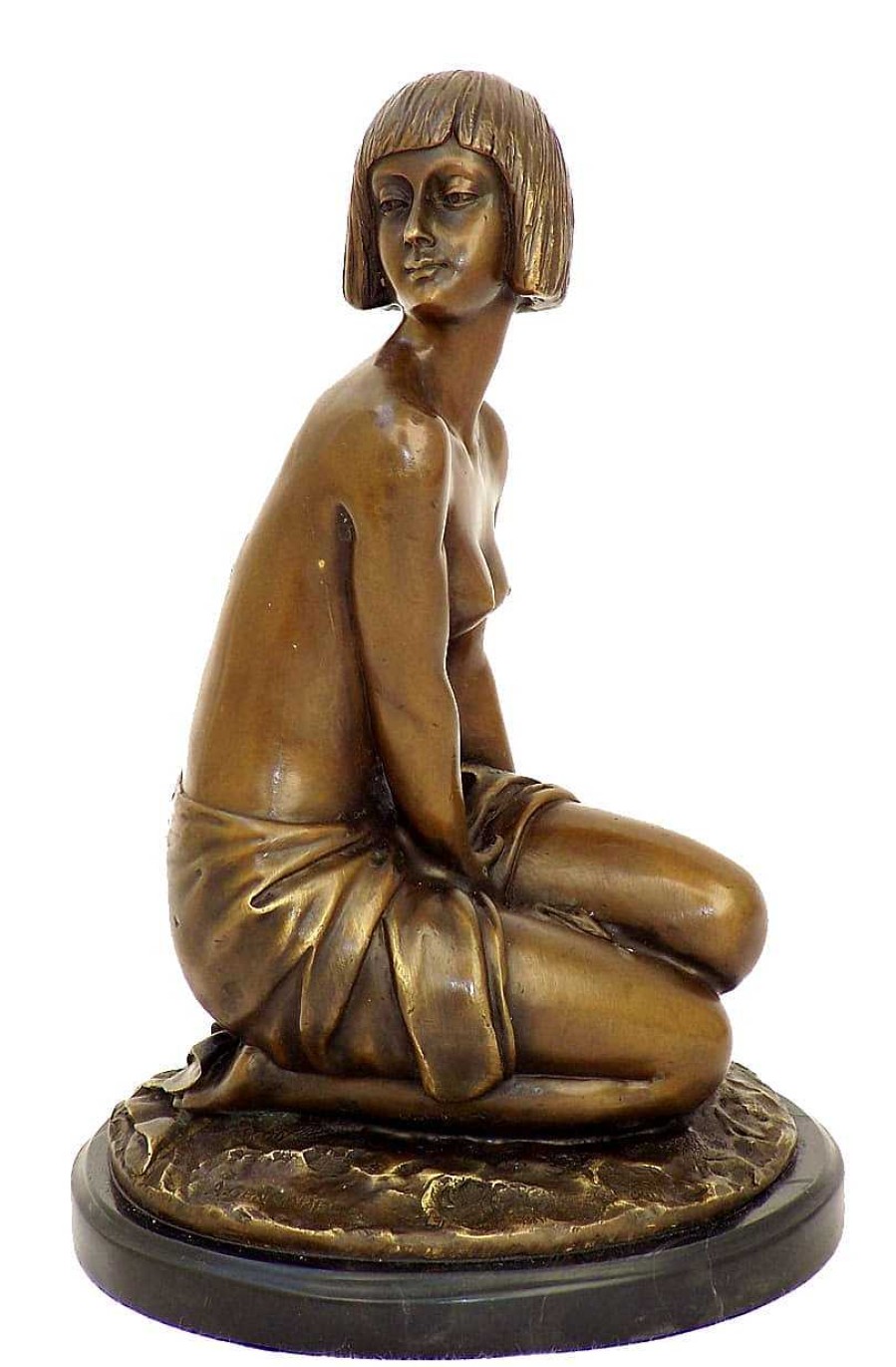 Amedeo Gennarelli Art Deco Bronze Akt - Aspasie - Signiert A. Gennarelli Best