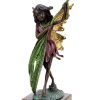 Miguel Fernando Lopez (Milo) Elfen Figur Aus Bronze - Elfe Mit Farnblatt - Jugendstil - Sign. Milo New