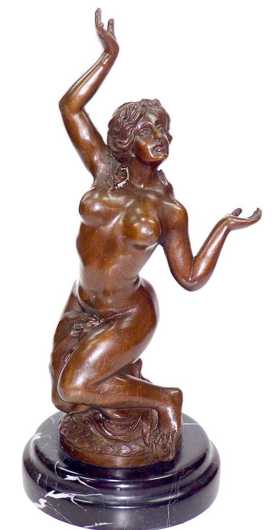 Miguel Fernando Lopez (Milo) Jugendstil Bronze - Sklavin - Akt Signiert Milo Hot