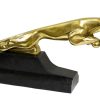 Kunst & Ambiente Xxl Jaguar Kuhlerfigur In Bronze - Der Leaper - Auf Marmorsockel Clearance