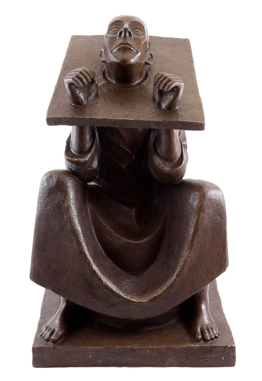 Ernst Heinrich Barlach Der Mann Im Stock - 1918 - Ernst Barlach - Bronzefigur Signiert Clearance