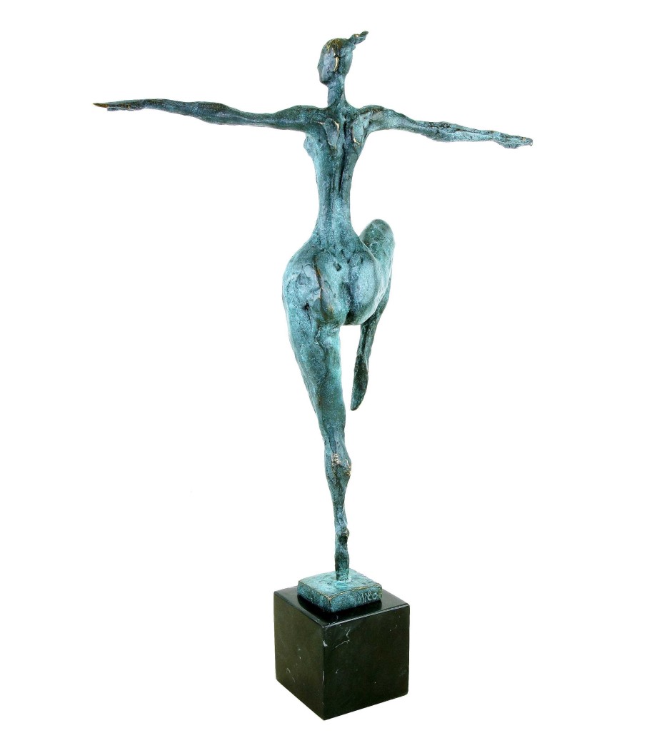 Miguel Fernando Lopez (Milo) Moderne Kunst Bronze Auf Marmor Abstrakter Akt Signiert Milo Online