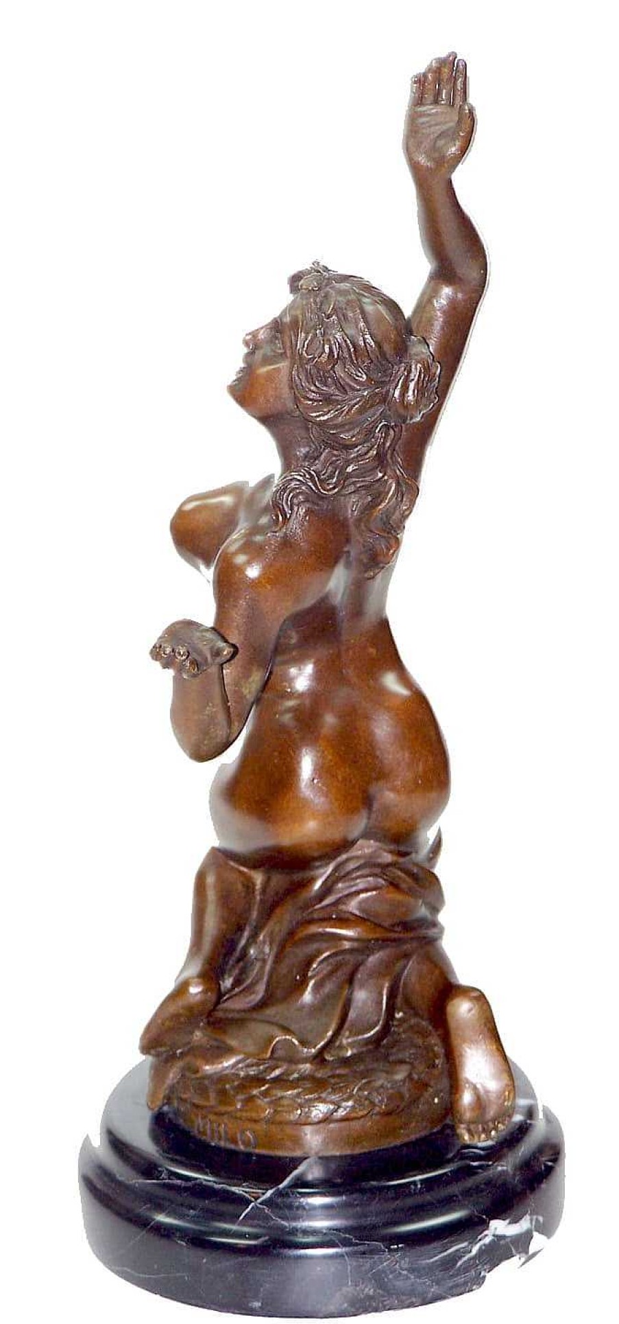 Miguel Fernando Lopez (Milo) Jugendstil Bronze - Sklavin - Akt Signiert Milo Hot