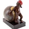 Martin Klein Bronzefigur - Madchen Mit Baseball - Sign. Martin Klein Best