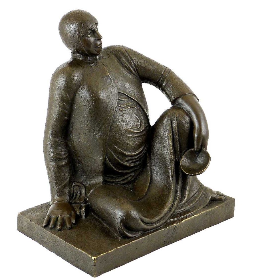 Ernst Heinrich Barlach Bronzefigur - Russische Bettlerin Mit Schale (1906) - Ernst Barlach Hot