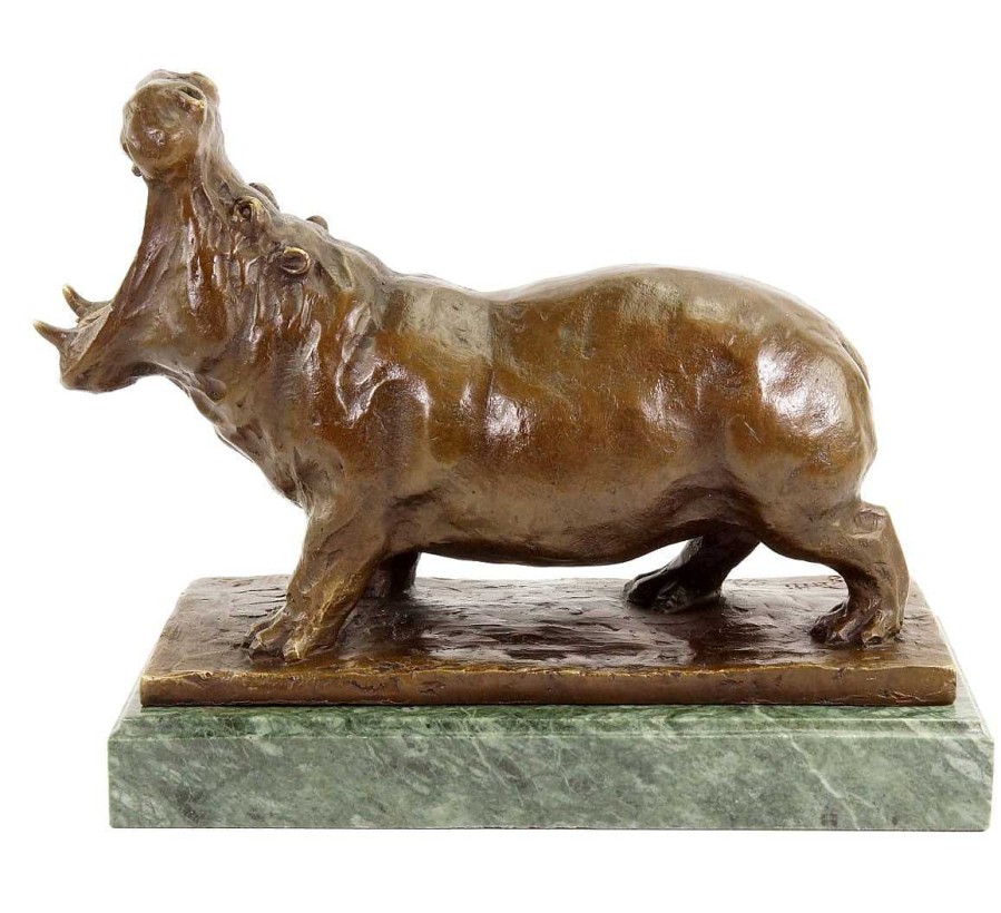 Rembrandt Bugatti Gahnendes Nilpferd 1905 - Bronzeskulptur Von Rembrandt Bugatti Hot