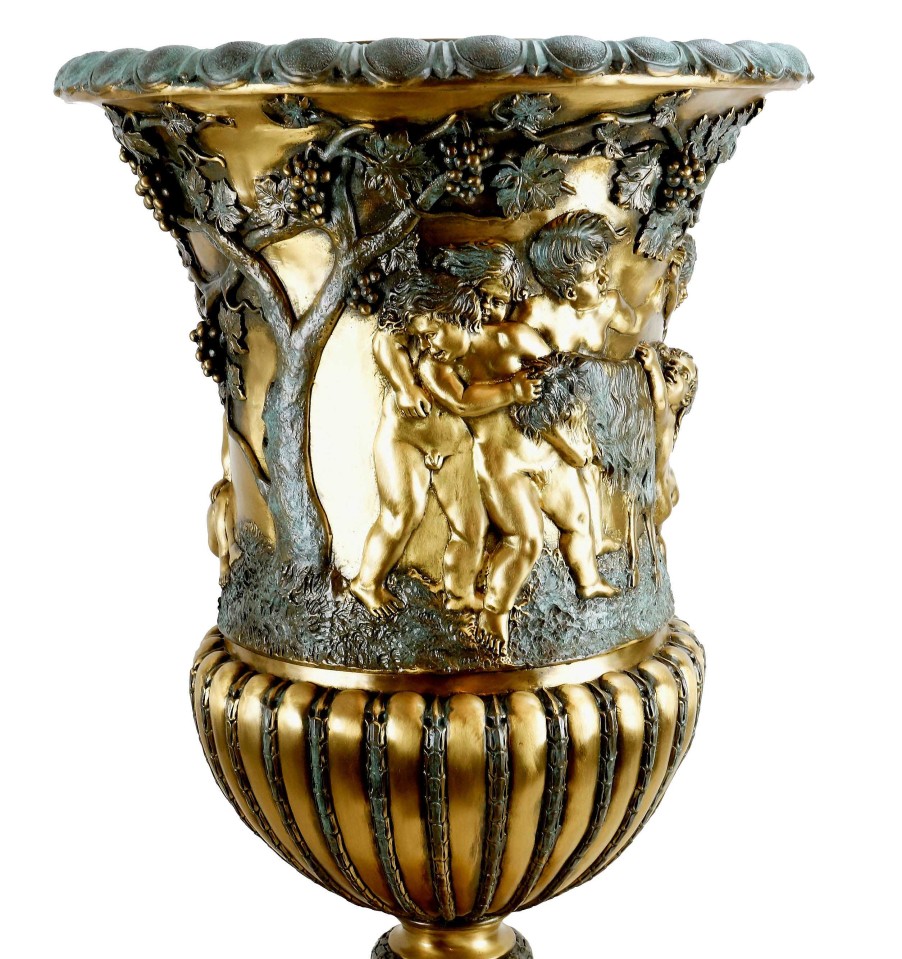 Josef Lorenzl Xxl Jugendstil Amphore - Grose Vase Aus Bronze - Signiert Lorenzl Hot