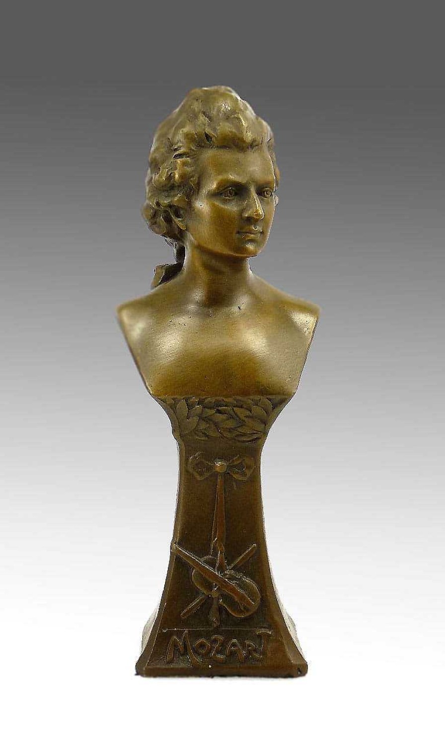 Miguel Fernando Lopez (Milo) Wolfgang Amadeus Mozart - Bronze Buste - Signiert Milo Online