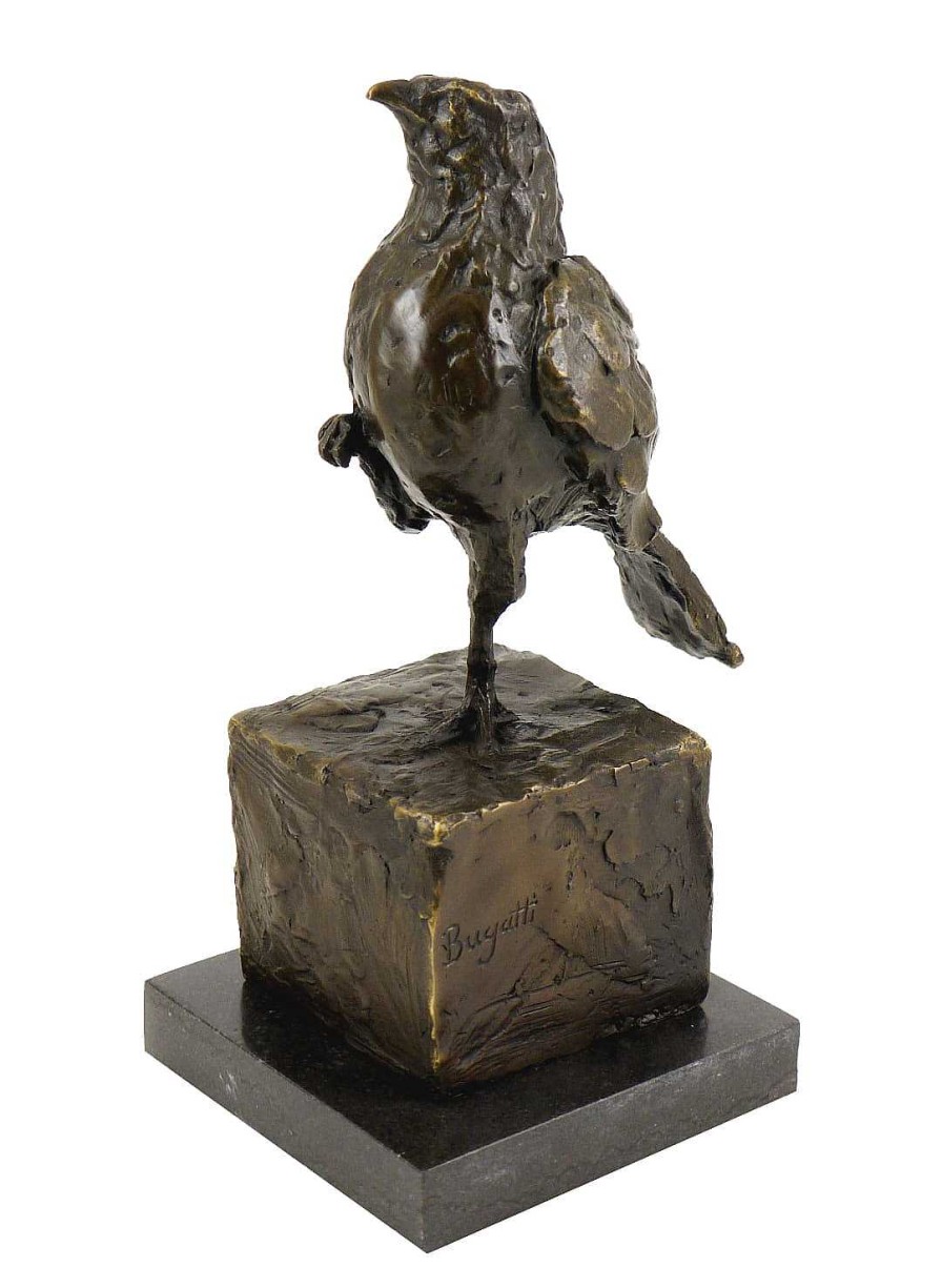 Rembrandt Bugatti Bronzeskulptur Auf Marmor - Stolzer Vogel - Rembrandt Bugatti Best