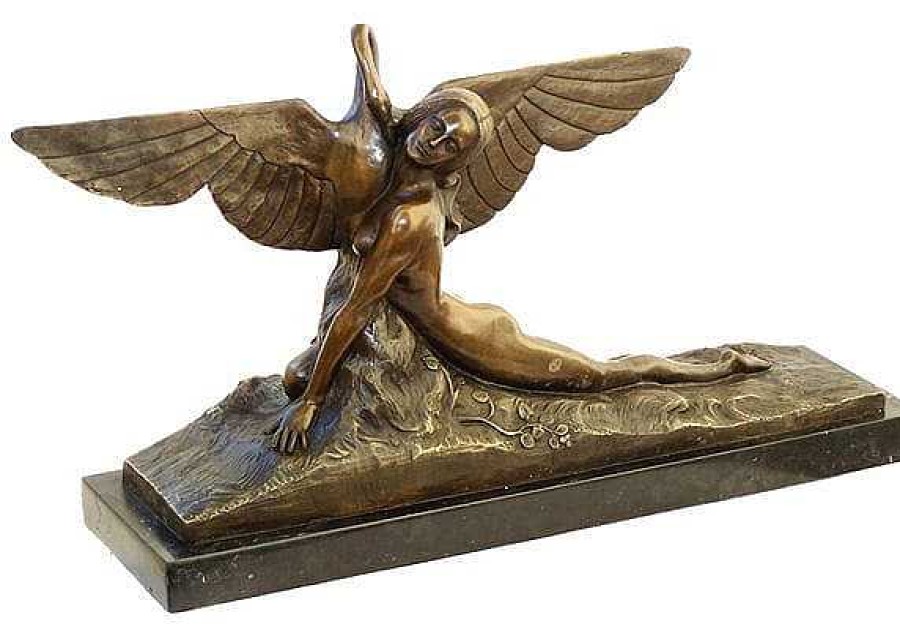 Amedeo Gennarelli Art Deco Bronzefigur Leda Und Schwan Signiert A. Gennarelli Online