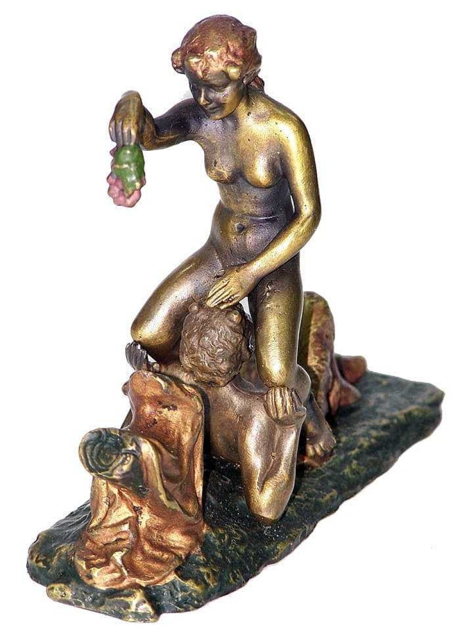 Franz Bergmann Erotik Wiener Bronze Faun/Satyr 2-Teilig Von Bergmann - Traubenparchen Best