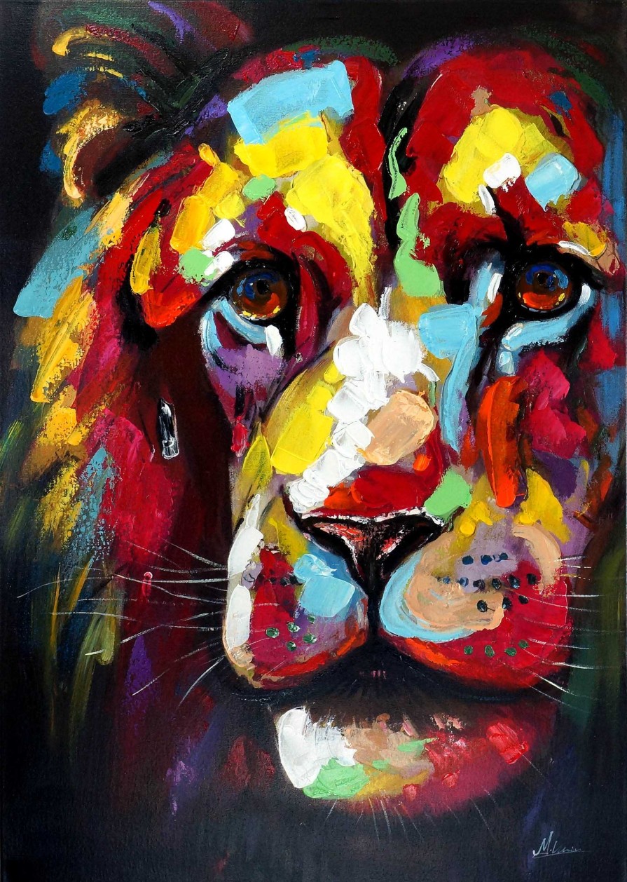 Martin Klein Colourful Lionhead Bunter Lowenkopf Martin Klein Lowenbild Hot