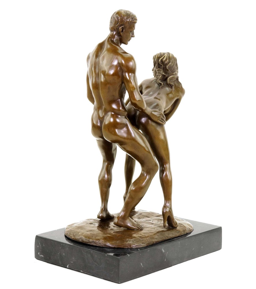 Kunst & Ambiente Erotik Bronze - Liebespaar Im Stehen - Sexfigur - Signiert M.Nick Best