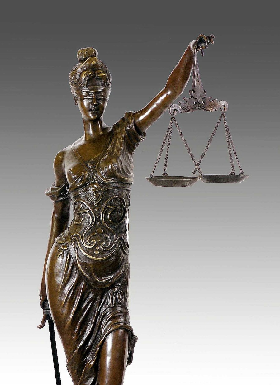 Kunst & Ambiente Grosbronze - Justitia Gottin Der Gerechtigkeit Signiert - Mayer Online