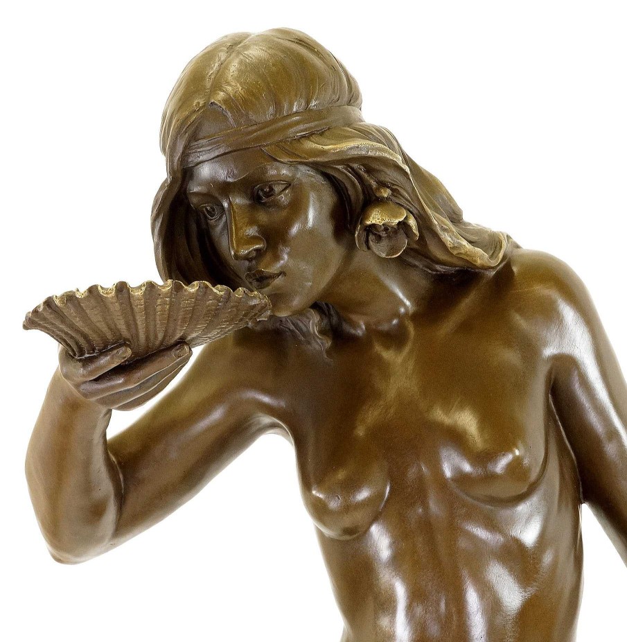 Edward Francis McCartan Girl Drinking From A Shell - Jugendstil Bronze - E. Mccartan Wholesale